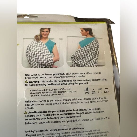 ITSY RITZY Nursing Happens Infinity Breastfeeding Scarf - Picture 3 of 3